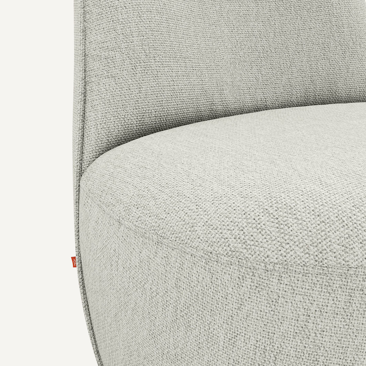 Fauteuil pivotant en chiné bouclette, ROSEBURY grège, AM.PM X EMMANUEL GALLINA
