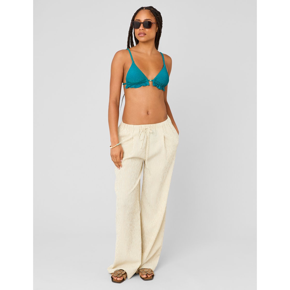 Haut de maillot de bain bleu foncé, BZB