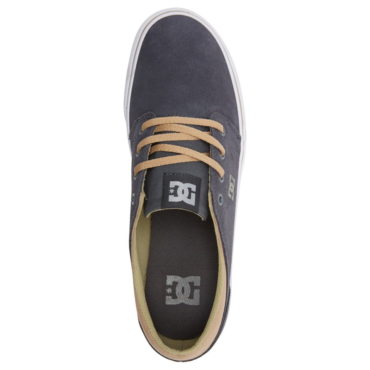Chaussures en suède TRASE. gris dark grey/white, DC SHOES