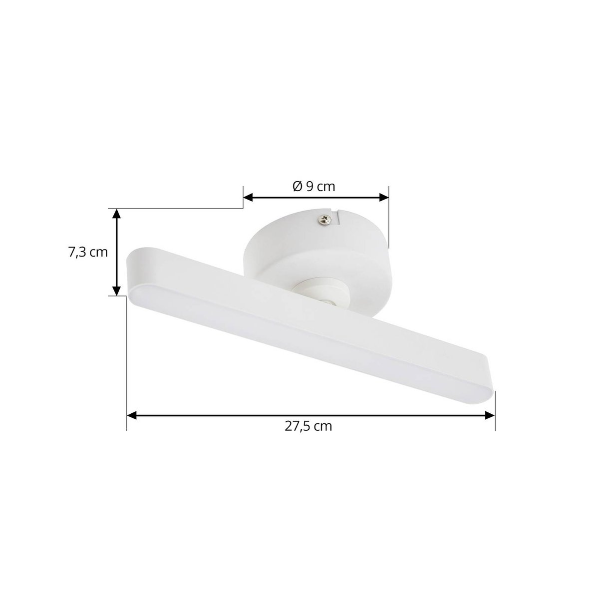 Plafonnier en métal moderneLED, Eldrin blanc, LINDBY