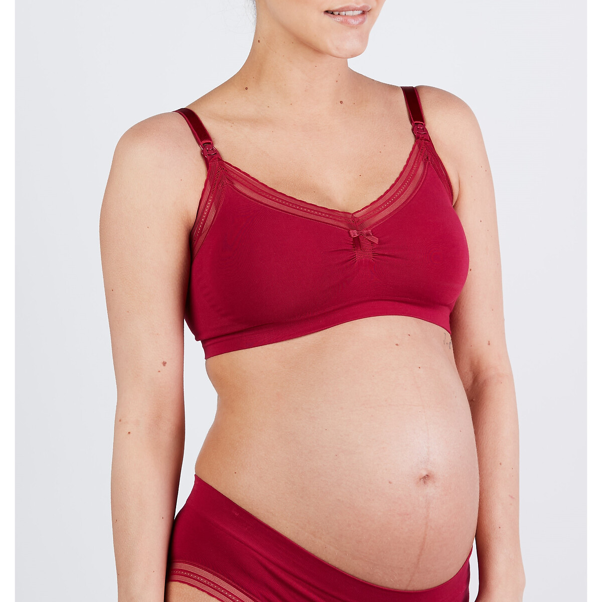 Brassière de grossesse et d'allaitement Milk bordeaux, CACHE COEUR