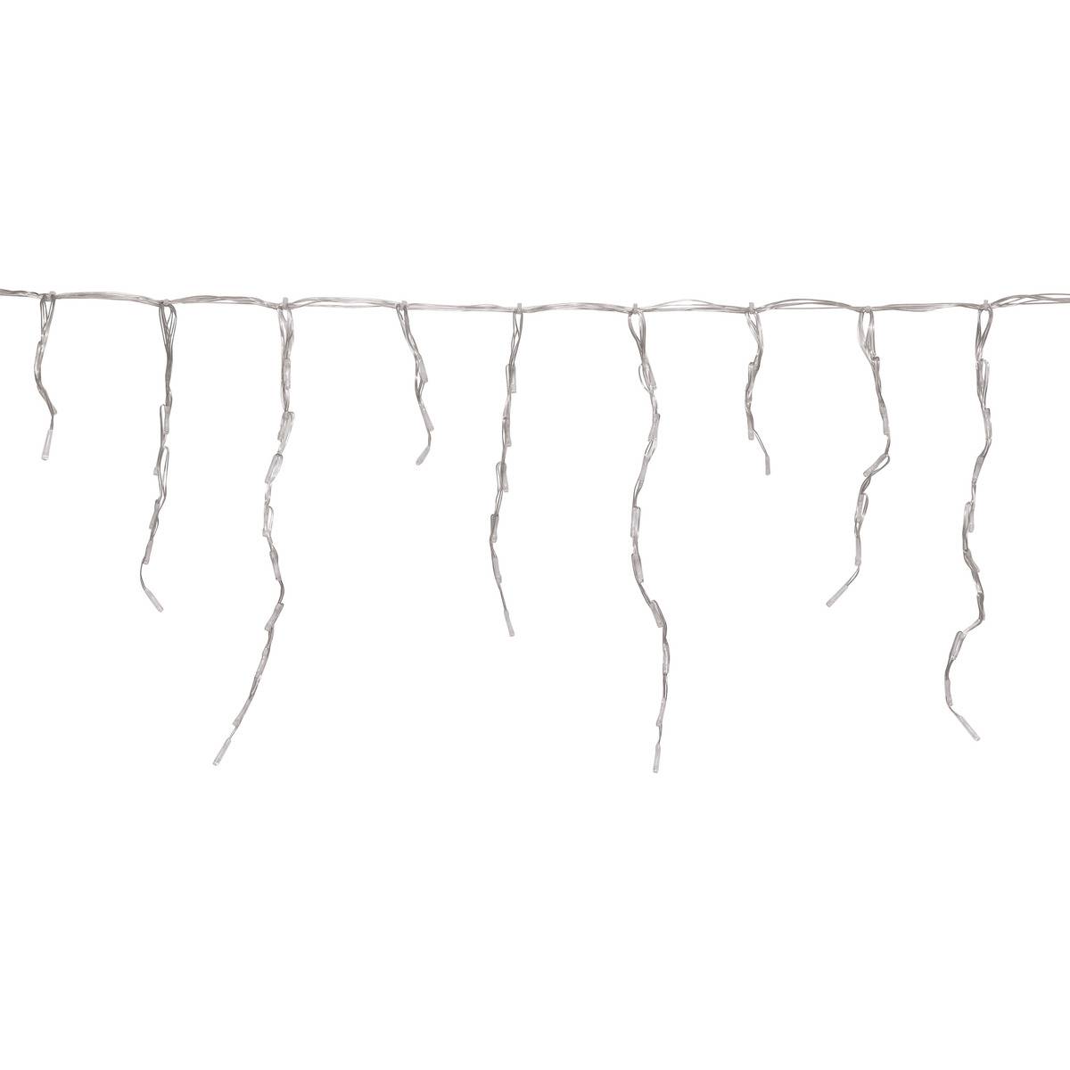 Rideau lumineux stalactite d'extérieur 15 m 900 LED blanc froid à effets avec minuteur sur secteur blanc froid, FEERIC LIGHTS & CHRISTMAS