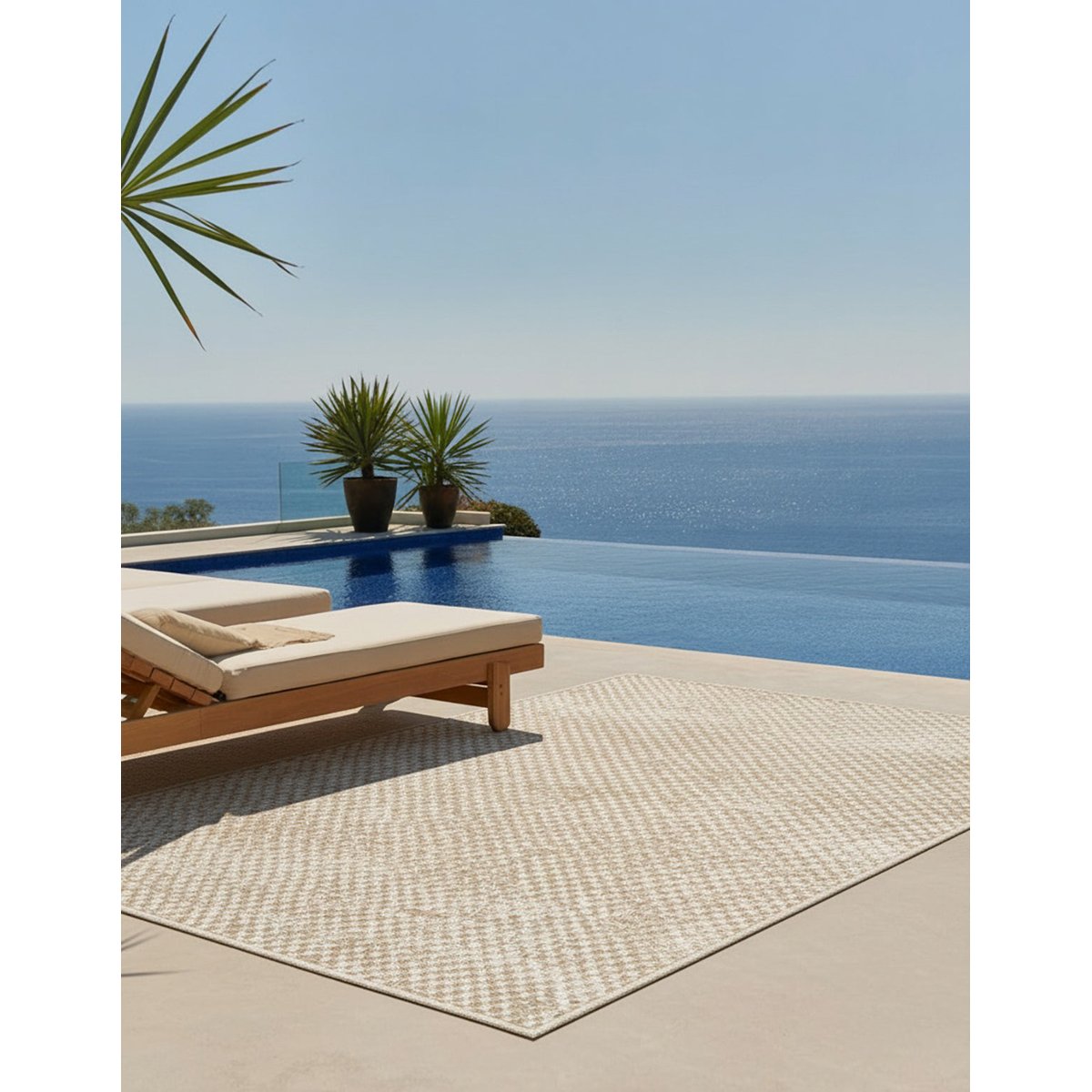 Tapis intérieur extérieur élégant TAMARIS beige sable, AFK LIVING