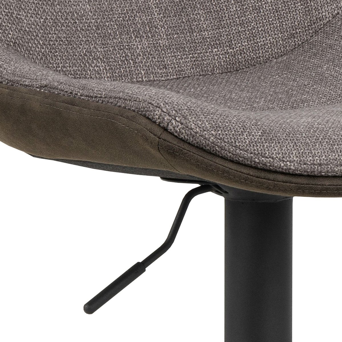 Lot de 2 chaises de bar réglables en tissu et acier TORSTEN gris, TOILINUX
