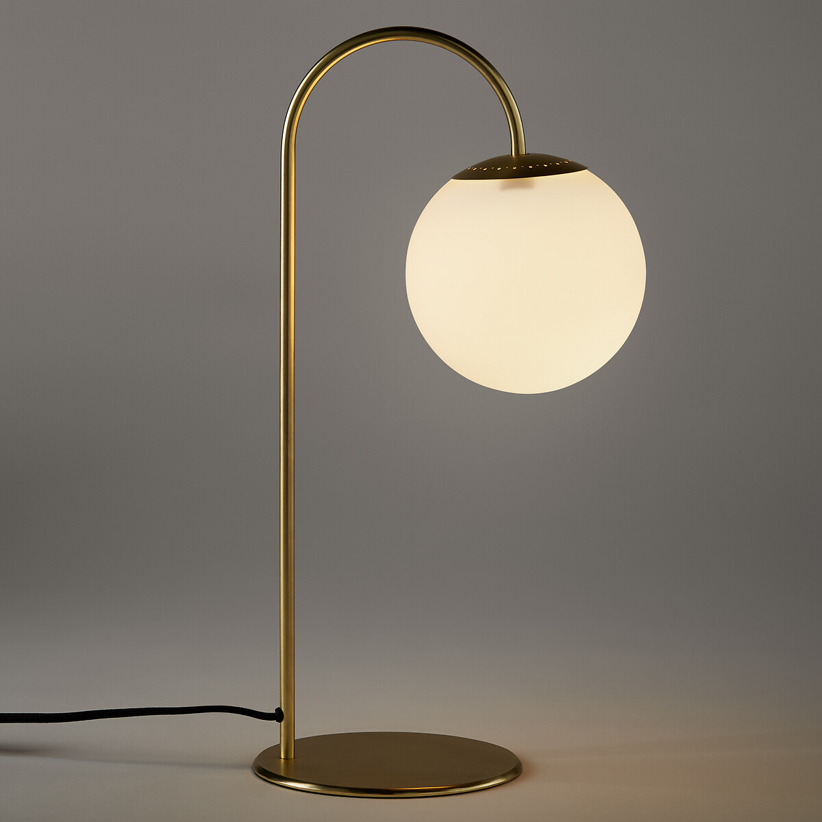 Moricio Brass and Opaline Glass Table Lamp white, LA REDOUTE INTERIEURS