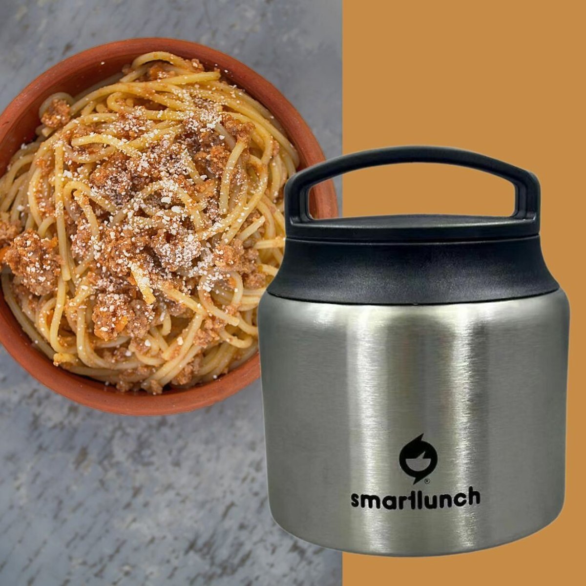 Termo de comida inox, SMARTLUNCH preto , SMARTLUNCH