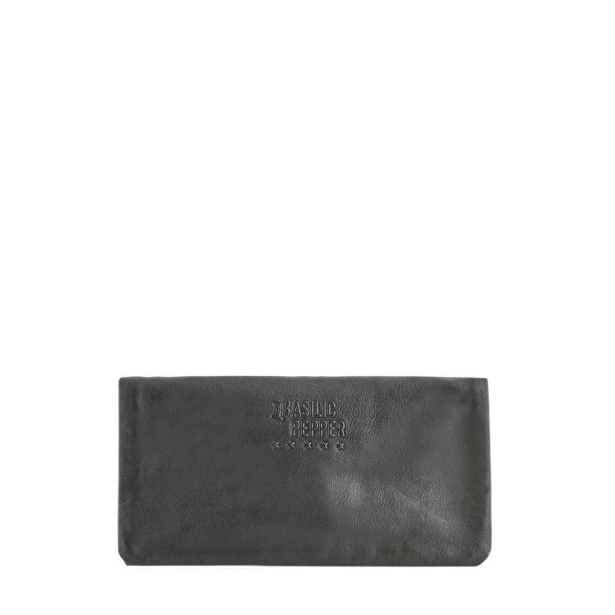 Portefeuille Cow cuir black, BASILIC PEPPER