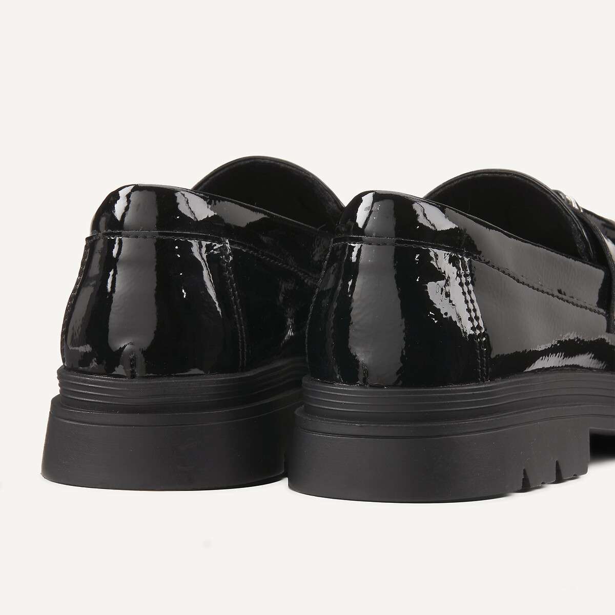 Kids Patent Chunky Sole Loafers charcoal, LA REDOUTE COLLECTIONS