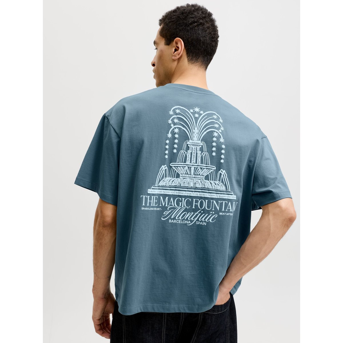 T-Shirt blue mirage 1, JACK & JONES