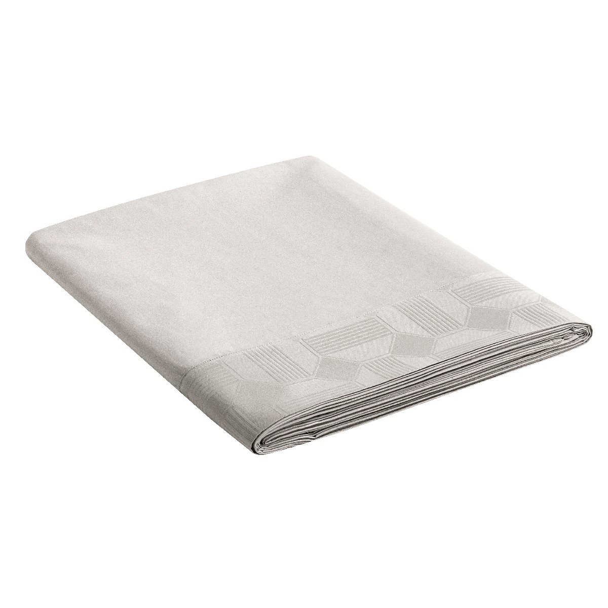 Drap plat en Coton, PALACIO perle, LE JACQUARD FRANCAIS