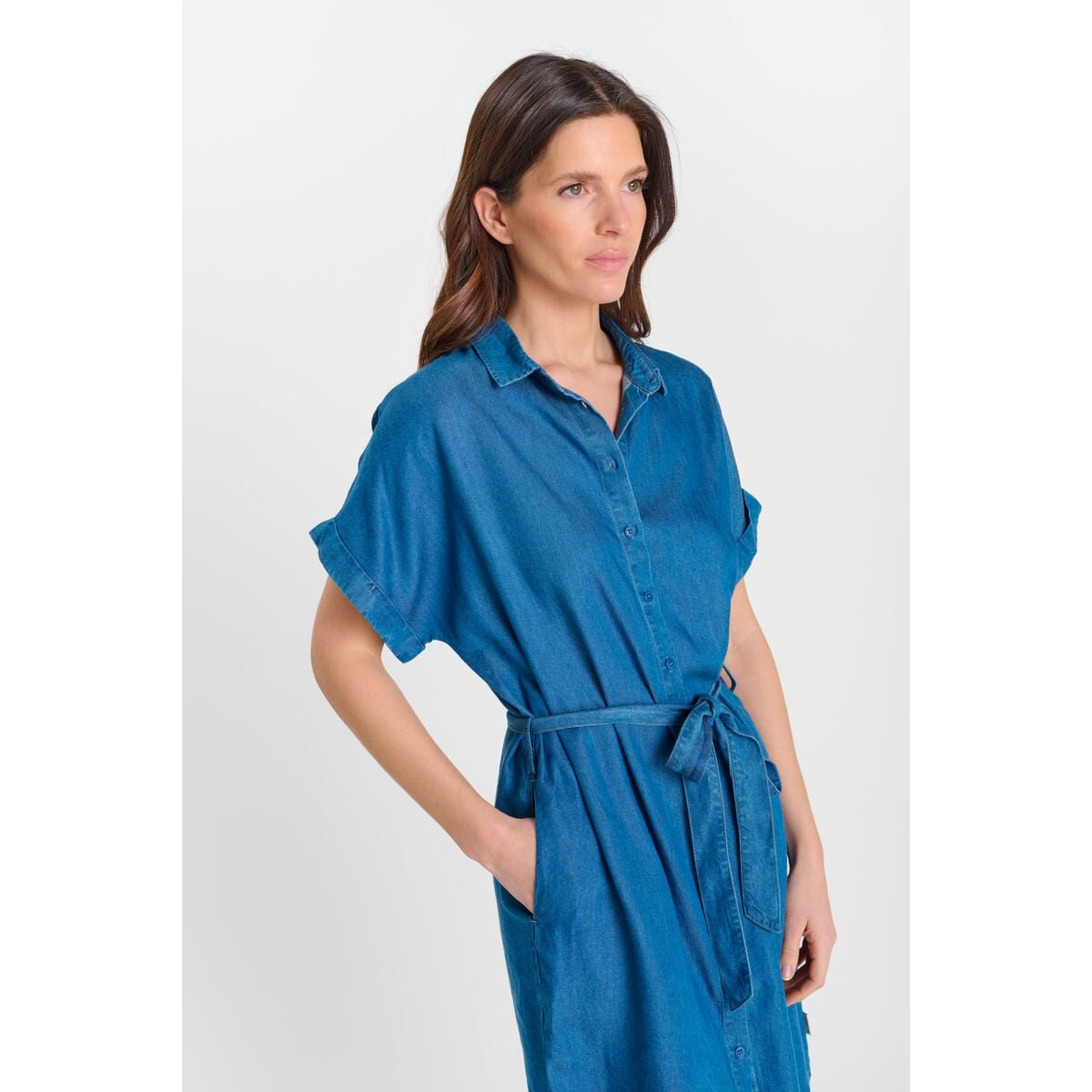 Robe droite DIANE blue denim, LE TEMPS DES CERISES