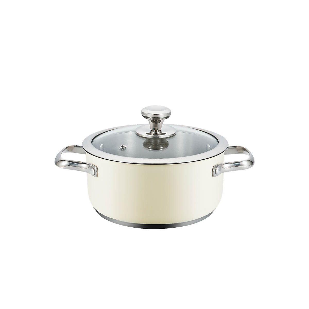 Panela de cozinha Pastel Pot 20cm, HAEGER creme, HAEGER