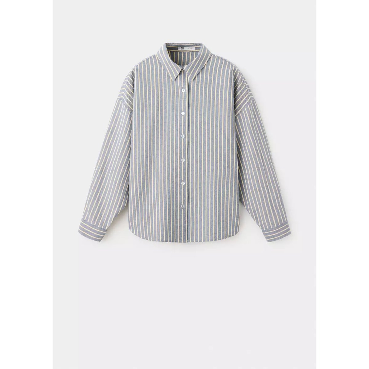 Chemise coton rayures bleu marine, MANGO TEEN