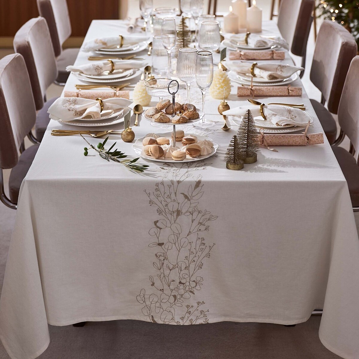 Presentador de pasteles de porcelana, Hirène blanco, LA REDOUTE INTERIEURS