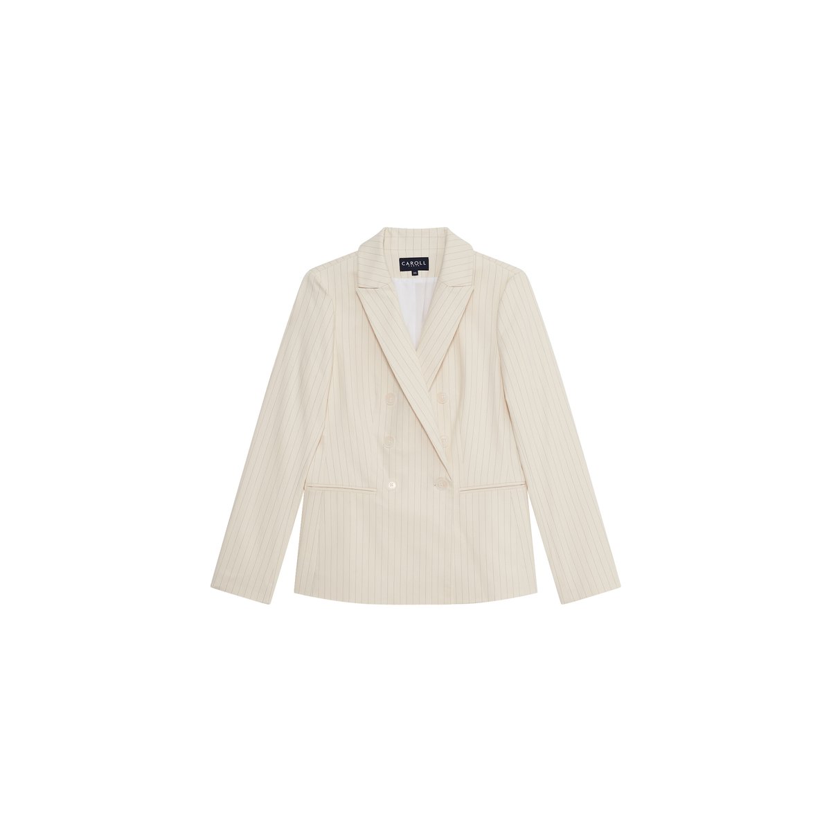 Veste cintrée tailleur VESTE VMAINA RAYEE creme, CAROLL