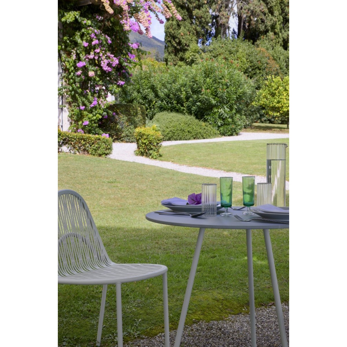 Chaise de jardin empilable en métal (lot de 2), MALVASIA blanc, SCAB DESIGN