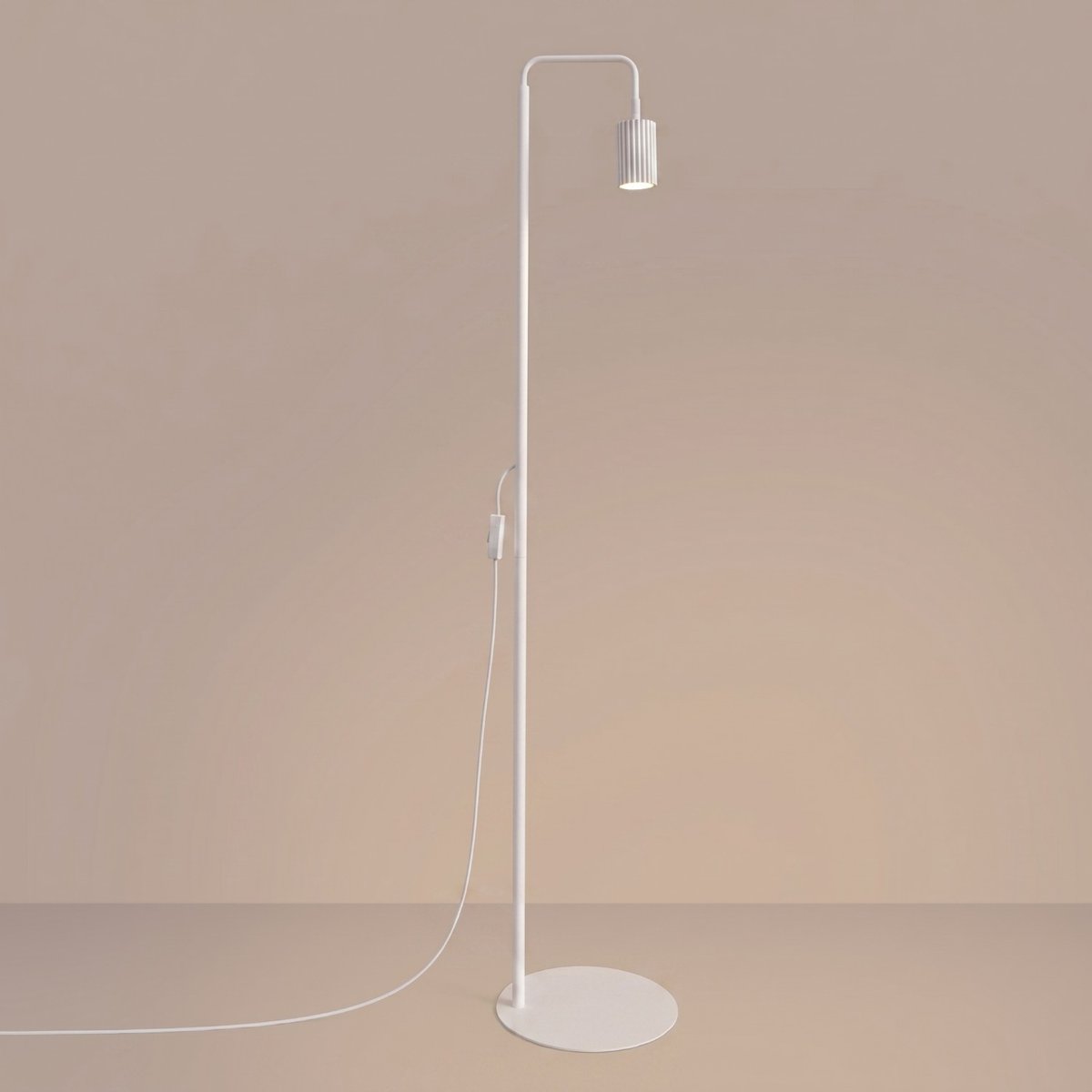 Lampadaire Aluminium Blanc GU10 1 KARBON blanc, EDEN