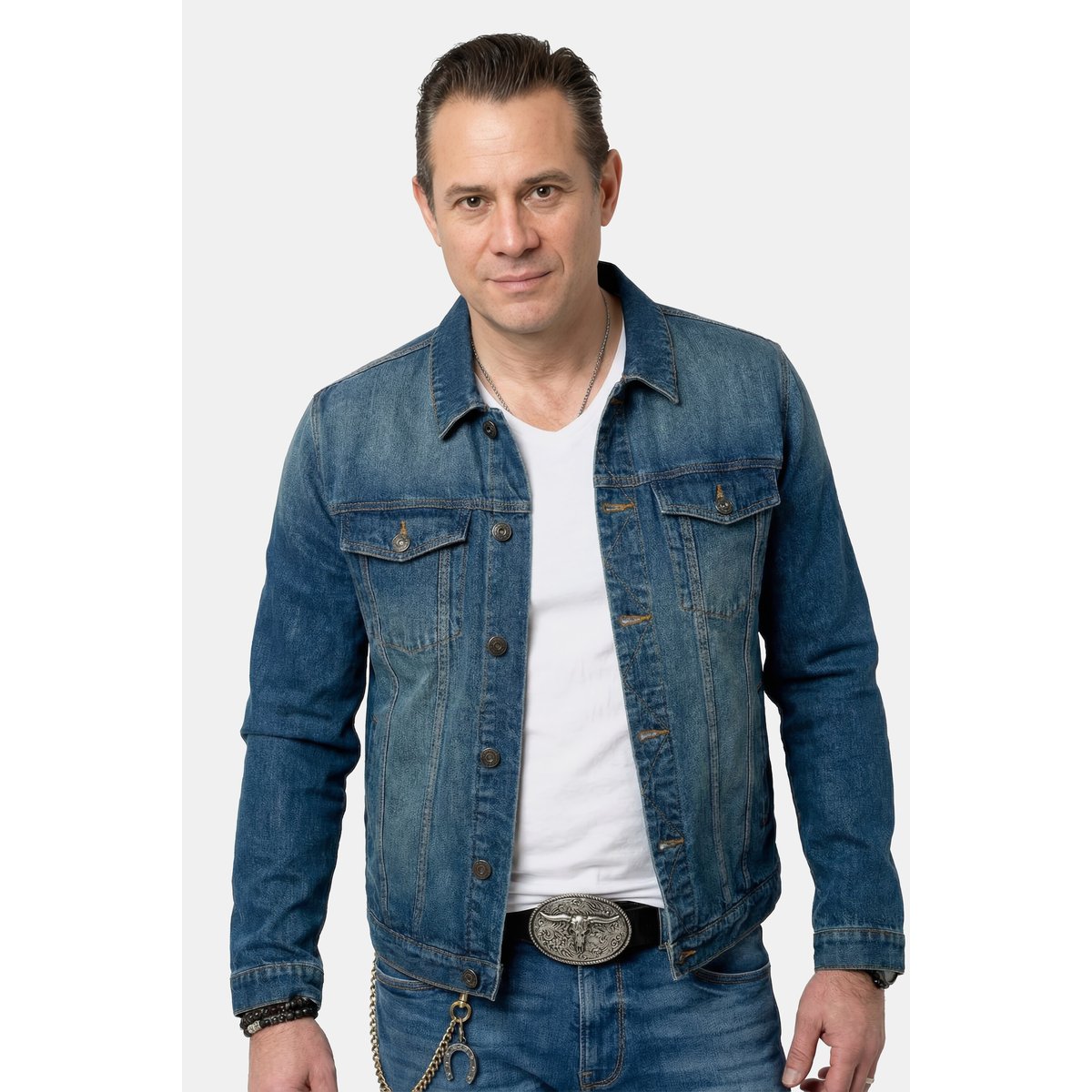Veste en jean bleu jean, JP1880