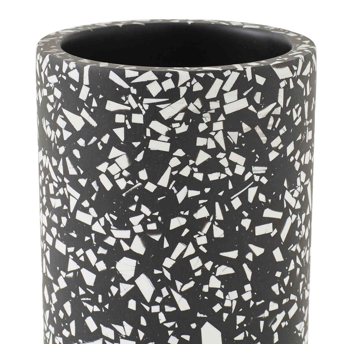 Porte brosse à dents en polyrésine TERRAZZO noir, GUY LEVASSEUR