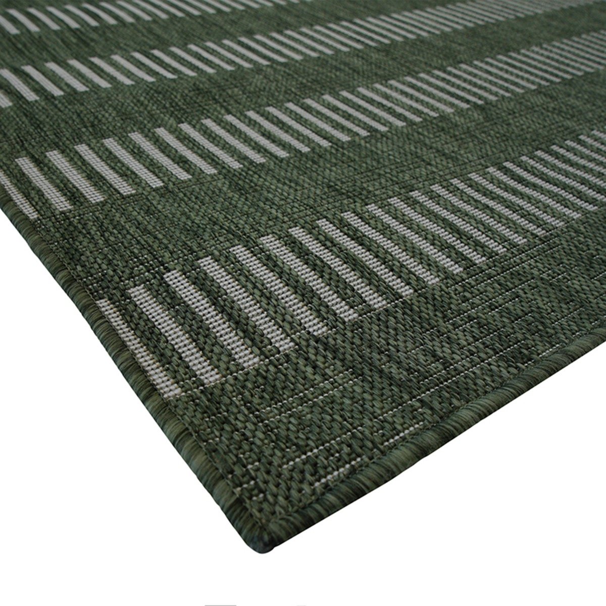 Tapis intérieur-extérieur aspect jute motif lignes beige, THE DECO FACTORY