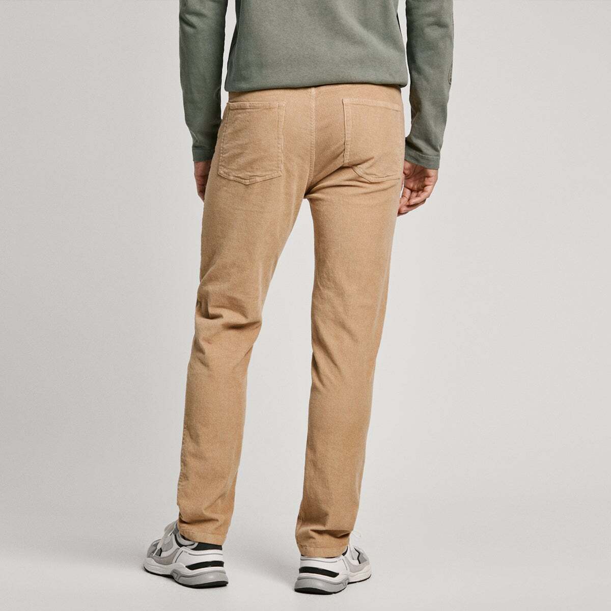 Pantalon 5 Poches En Velours Côtelé beige béton, PEPE JEANS