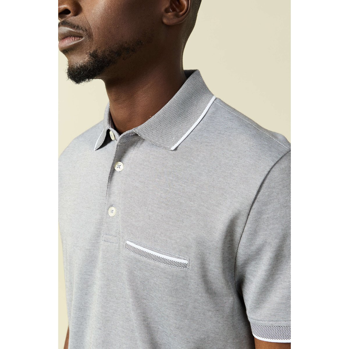 Polo manches courtes gris foncé, BONOBO