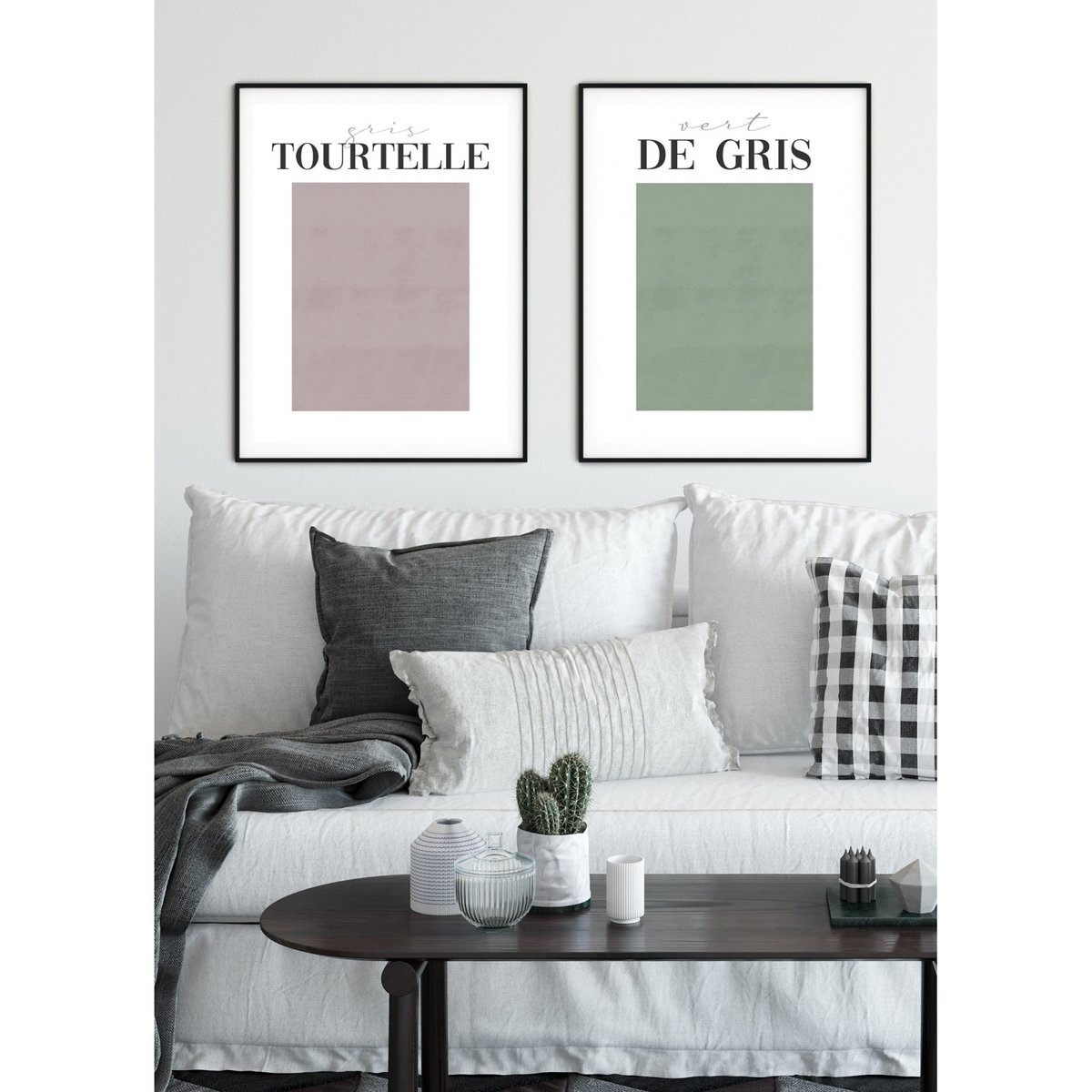 Affiche Gris Tourtelle blanc, L'AFFICHERIE