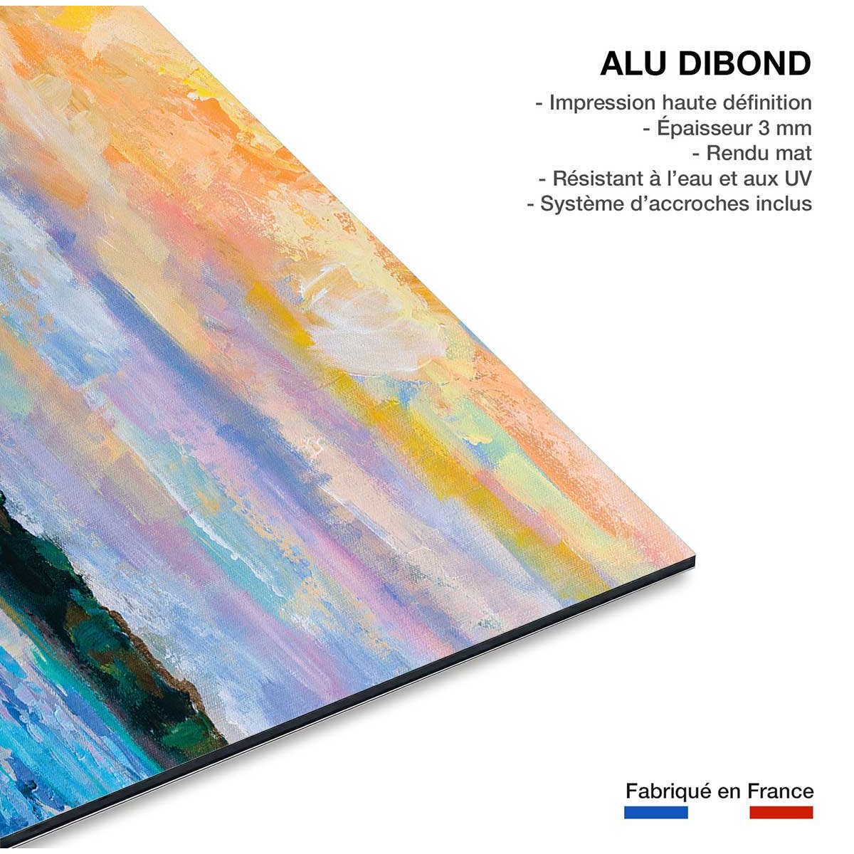 Tableau paysage mer voile du dimanche tableau alu dibond, HEXOA
