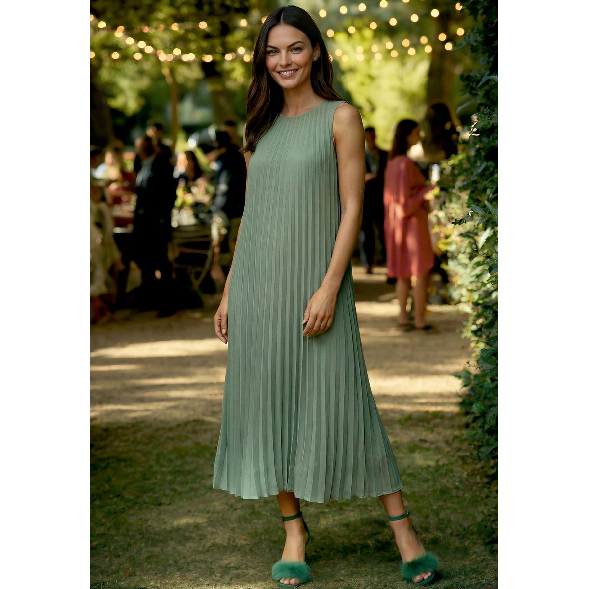 Robe maxi longueur à plis lily pad, BETTY & CO