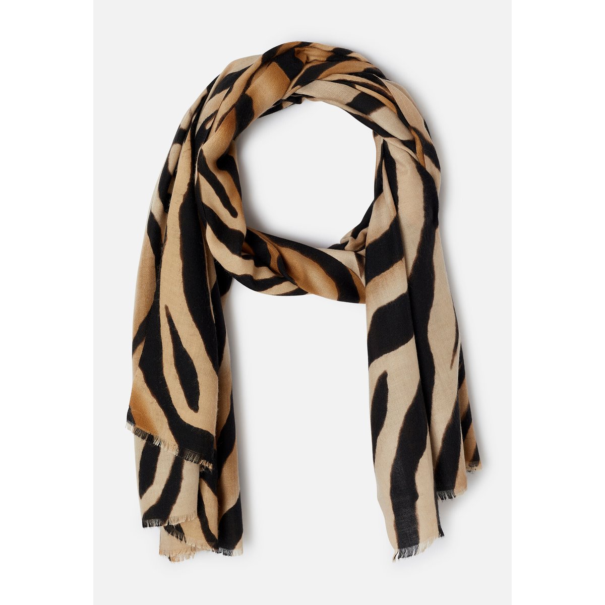 Foulard imprimé animalier blanc noir animalier, DAMART