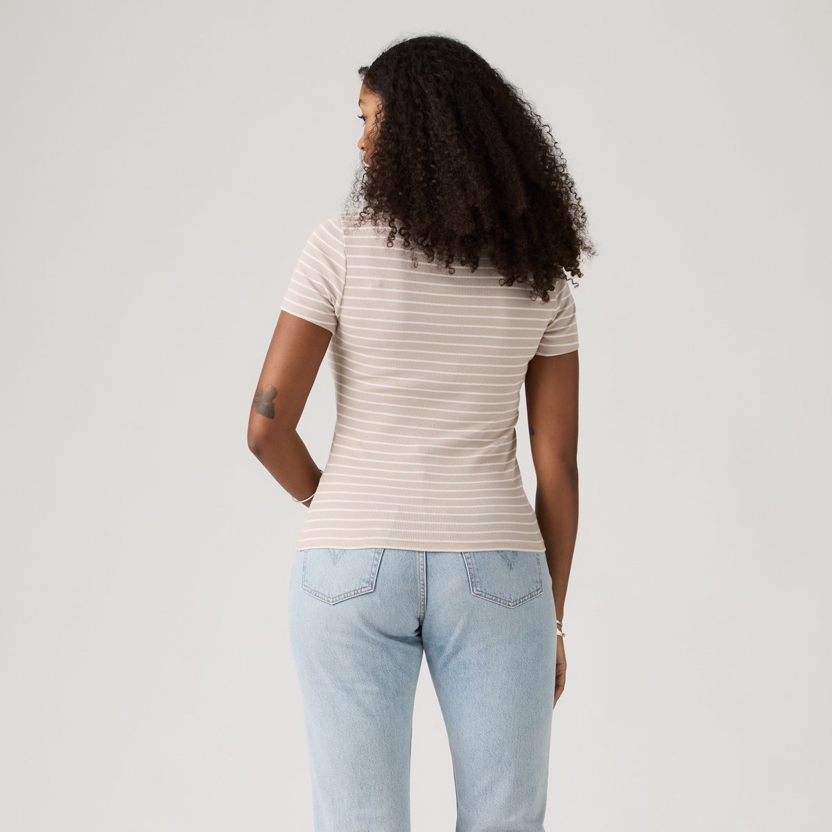 T-shirt Hayes beige - gemini stripe chateau gray, LEVI'S
