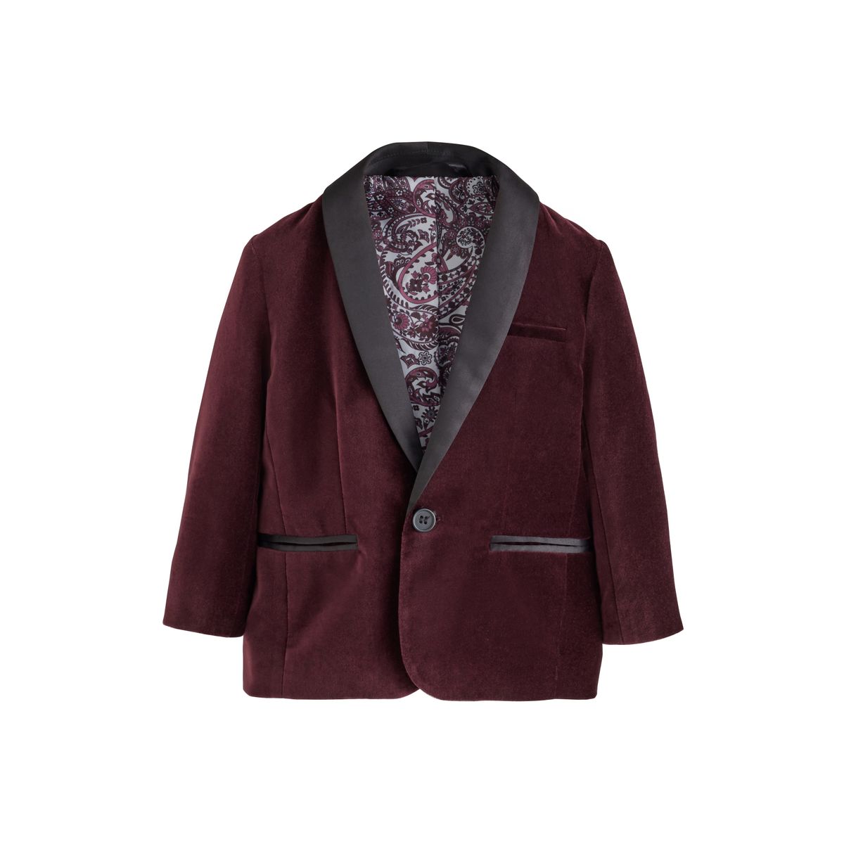 Blazer, chemise, pantalon et nœud papillon rouge bordeaux, NEXT