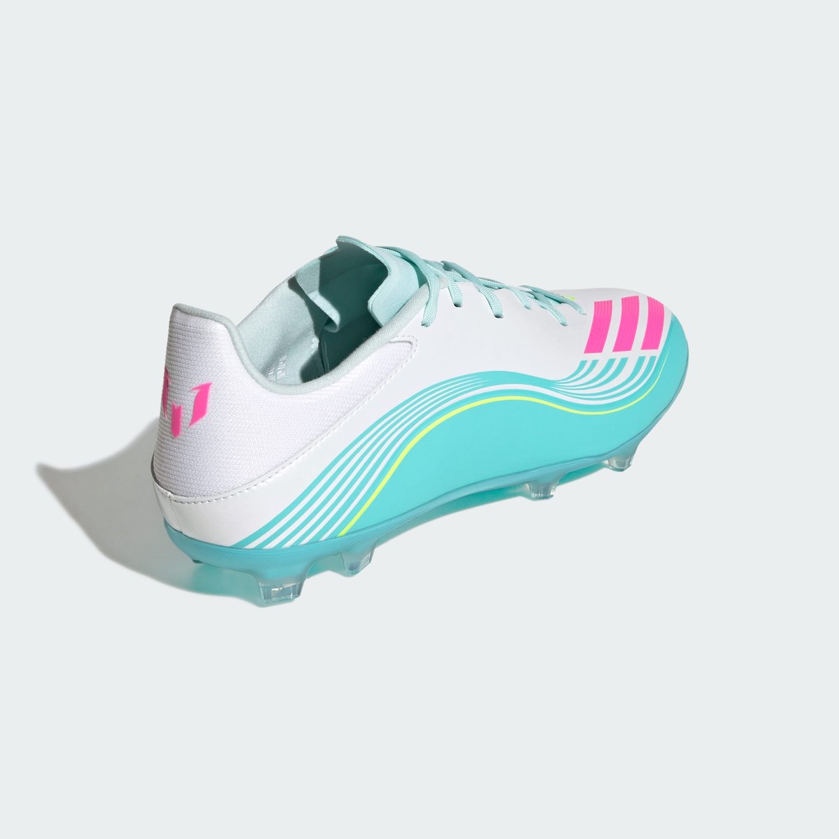 Chaussure De Football F50 Messi League Terrain Souple / Multiterrain Chaussure De Football F50 Messi League Terrain Souple / Multiterrain cloud white / lucid pink / flash aqua, adidas Performance
