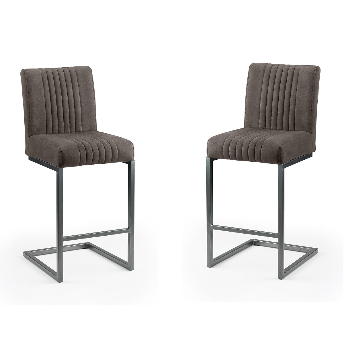 Houston Suede Barstools (Set of 2) grey, SO'HOME