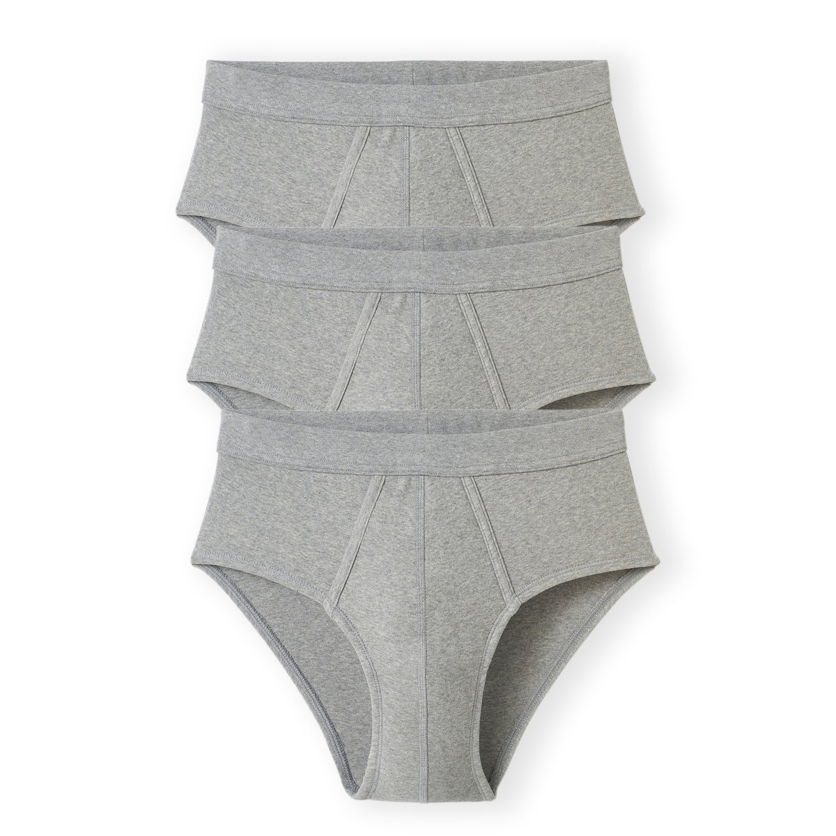 Slips ouverts - Lot de 3 gris chiné, DAMART