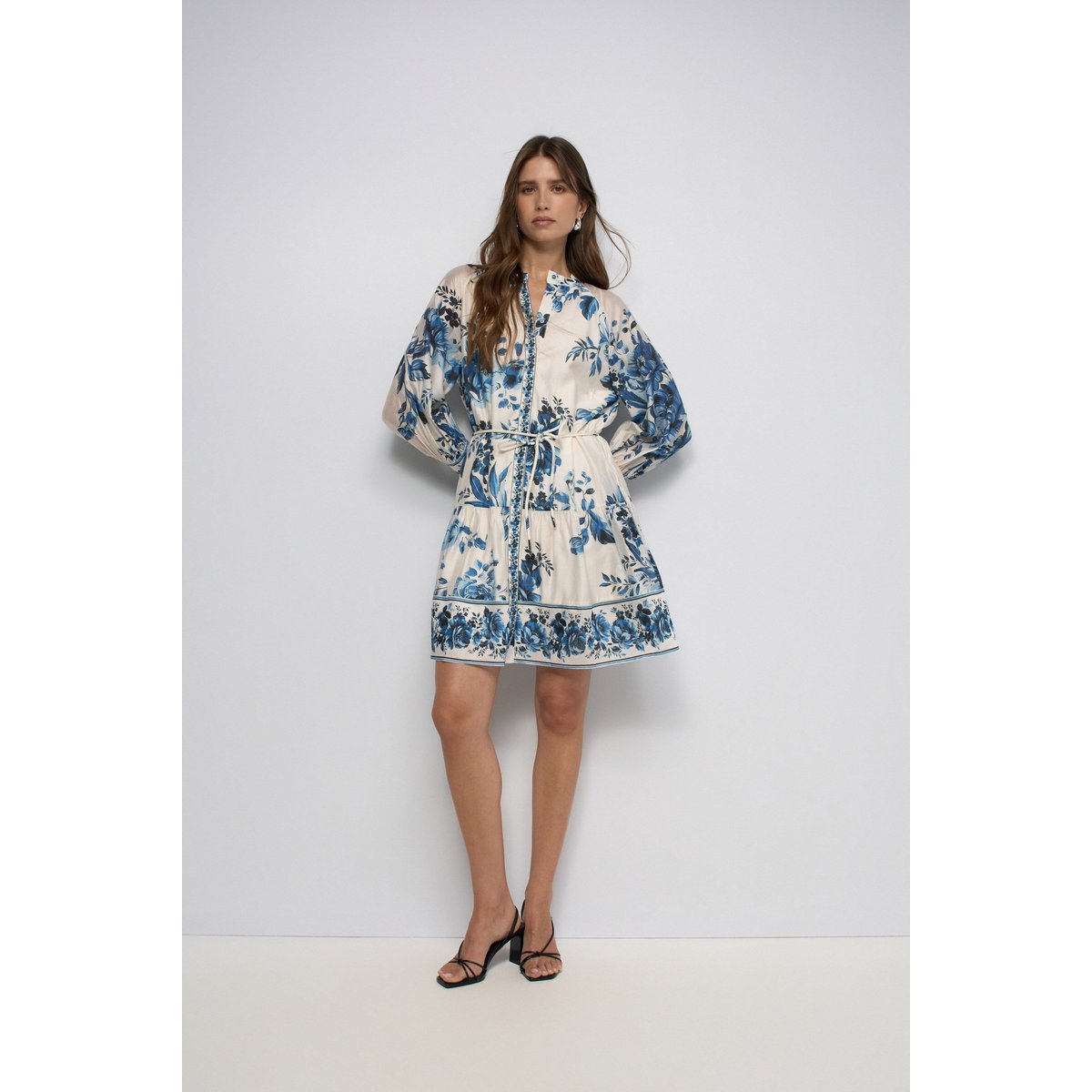 ROBE CHEMISE À MOTIF FLORAL beige, SALSA JEANS