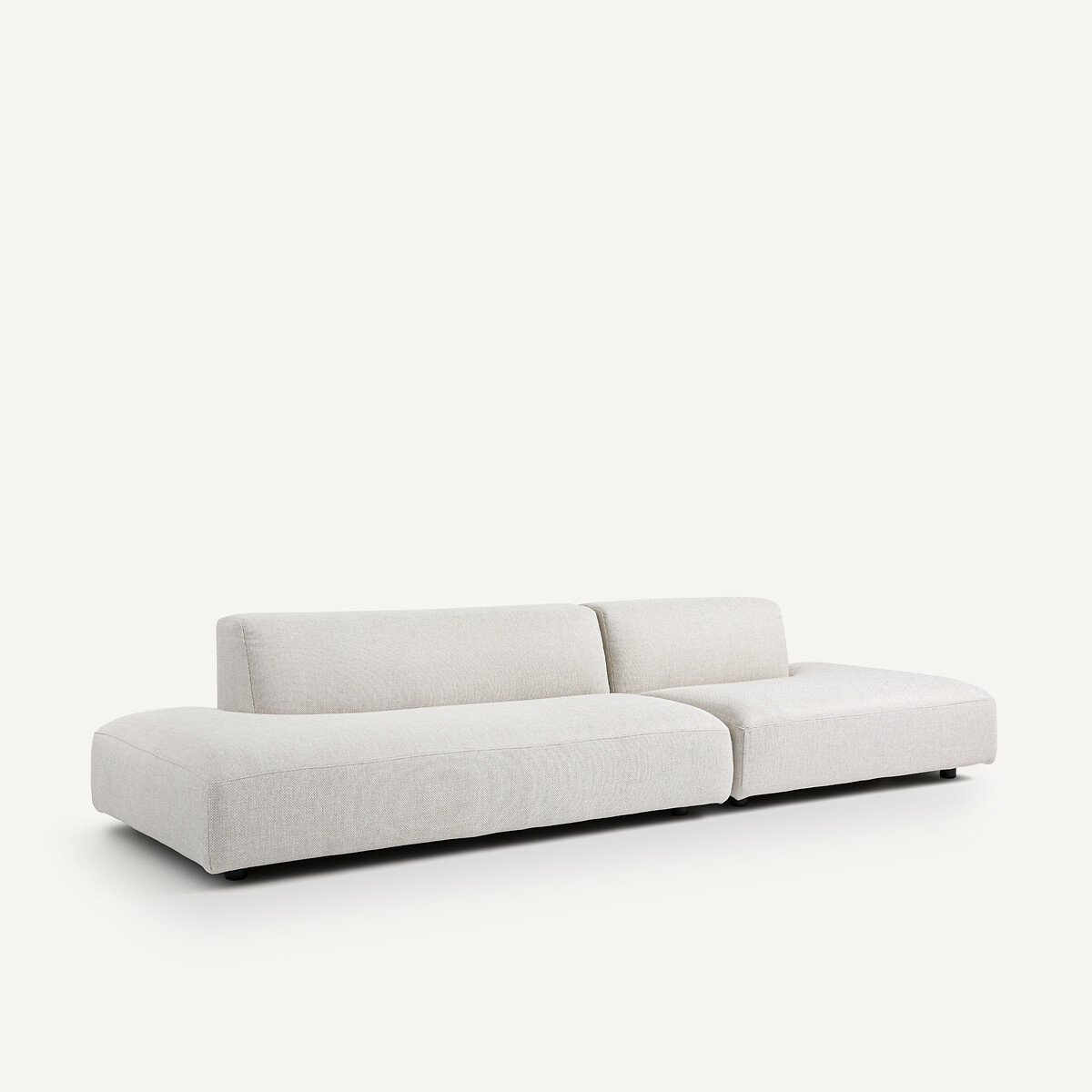 Halve zetel, klein model, gevlochten, Leki naturel, AM.PM