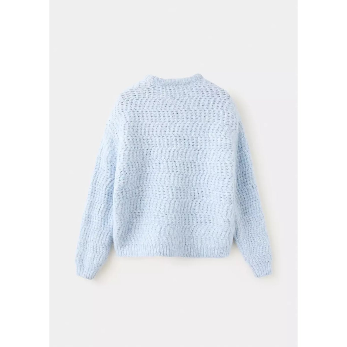 Pull-over maille tressée bleu ciel, MANGO KIDS