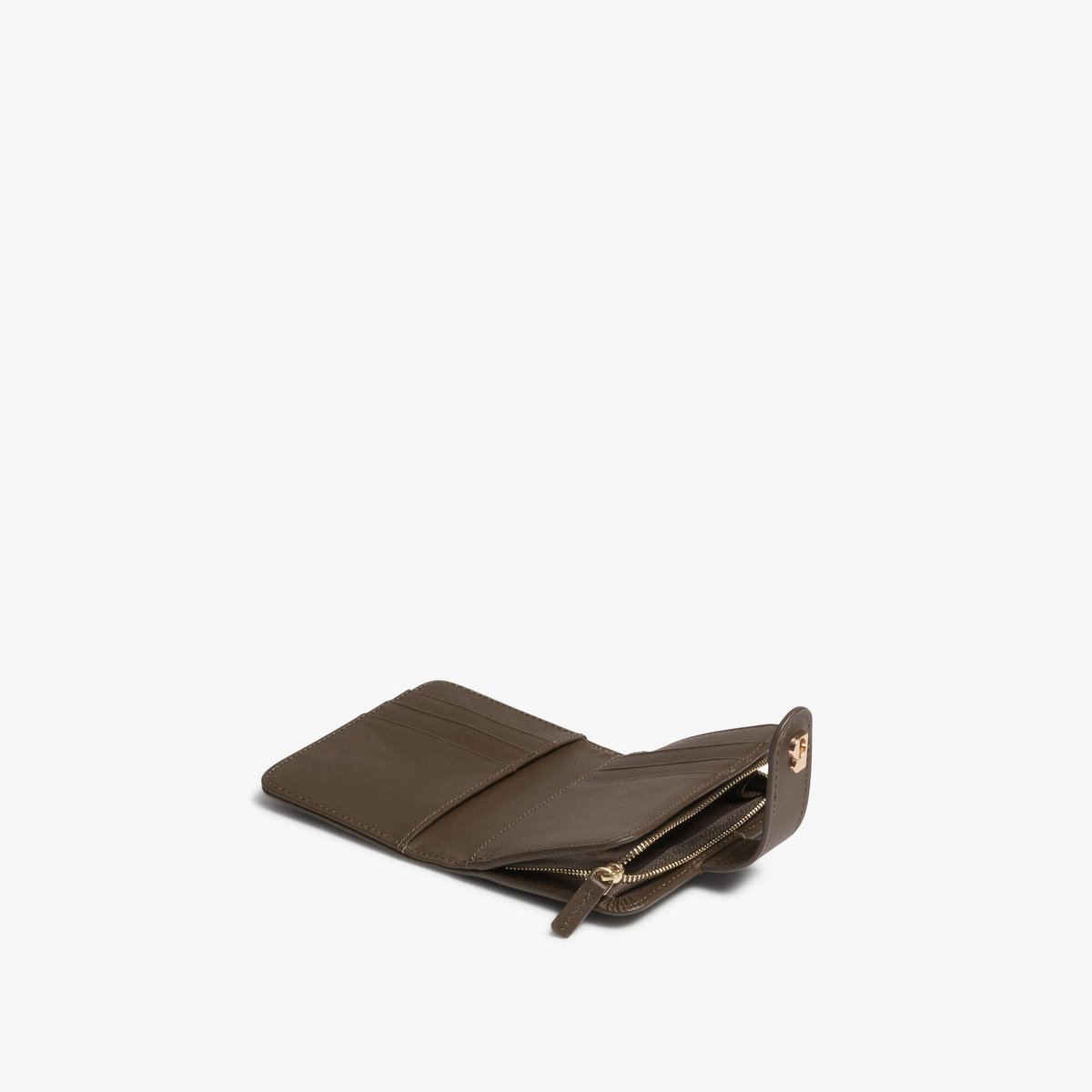Portefeuille en cuir OMBELINE portefeuille vert mousse, BOCAGE