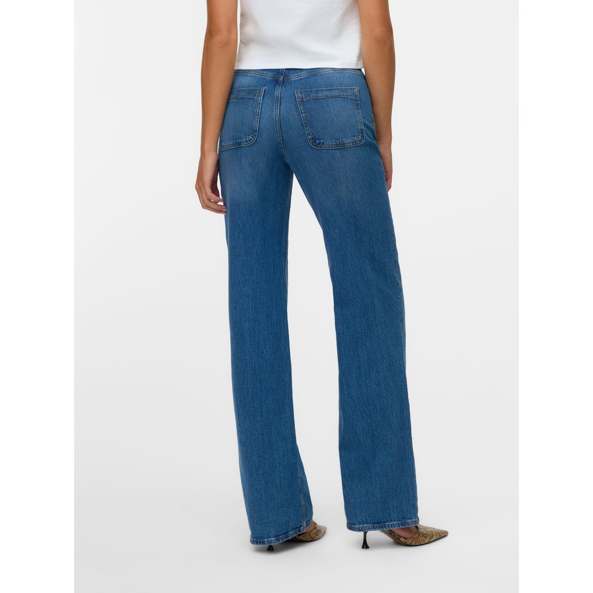 Jean À Coupe Large medium blue denim, VERO MODA