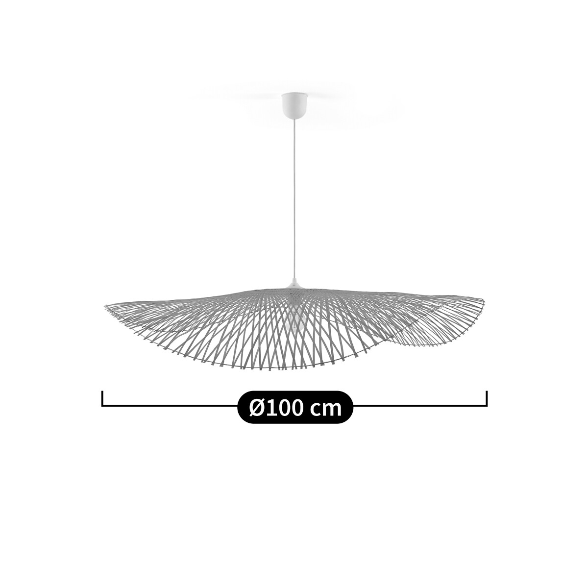 Ezia Lightweight 100cm Diameter Bamboo Ceiling Light Shade natural, LA REDOUTE INTERIEURS