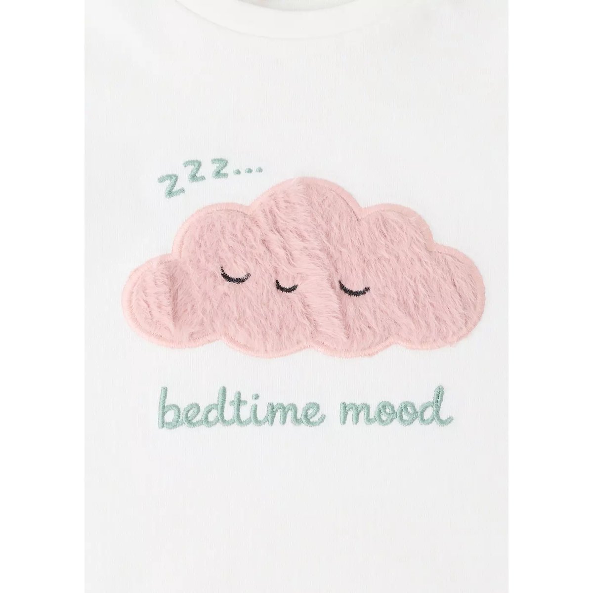 Pyjama complet en coton à motif nuages blanc cassé, MANGO BABY