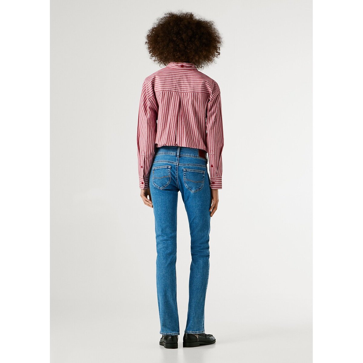 Jean slim taille basse VENUS stone wash bright blue, PEPE JEANS