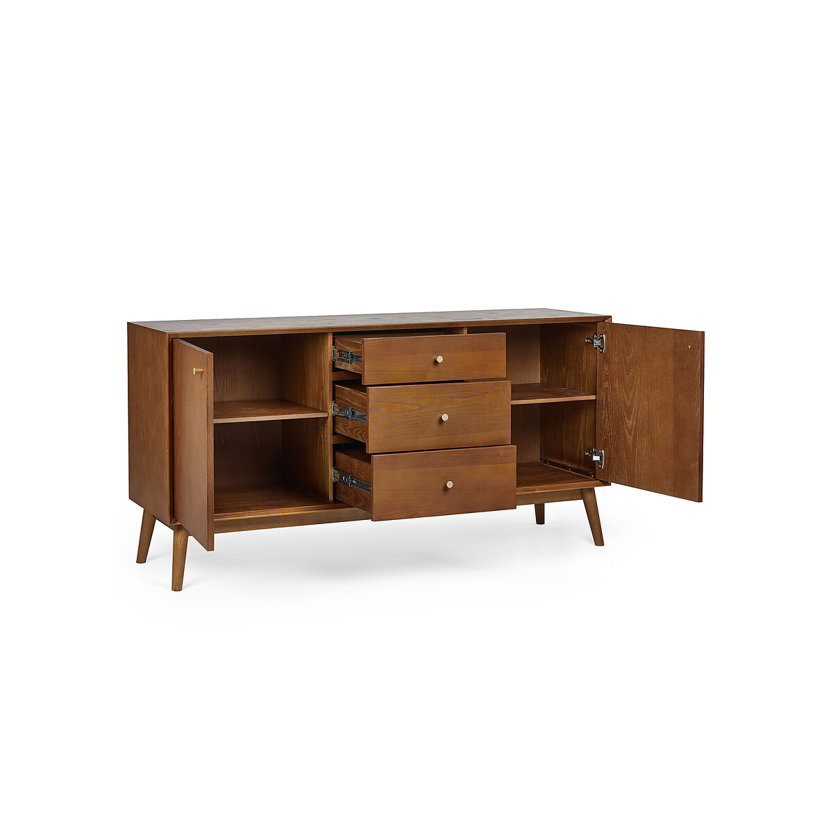 Elijah Retro Ash Wood Large Sideboard auburn, SO'HOME