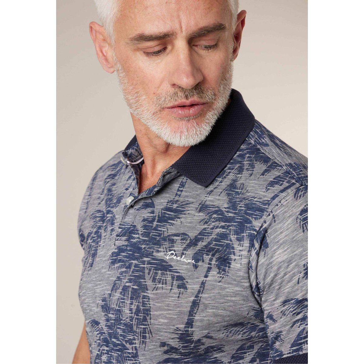 Polo homme en 100% jersey coton TIKSON navy, DEELUXE