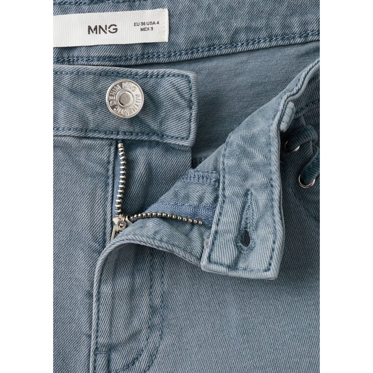 Mini short détails décoratifs bleu, MANGO TEEN