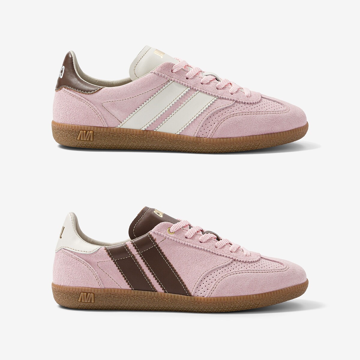 Baskets en cuir rose, CAVAL