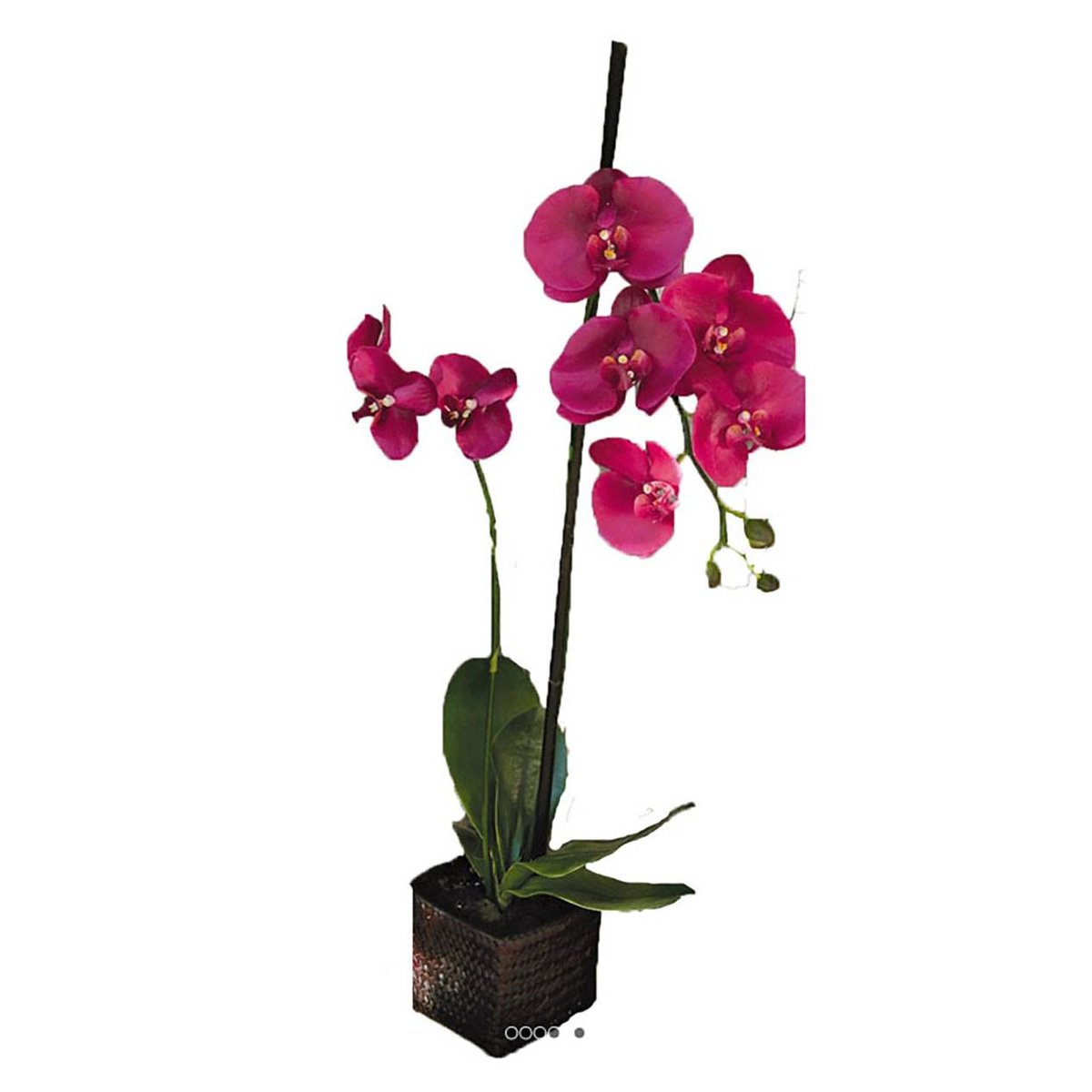 Sublime orchidée artificielle en pot H 75 cm rose fushia 730, ARTIFICIELLES
