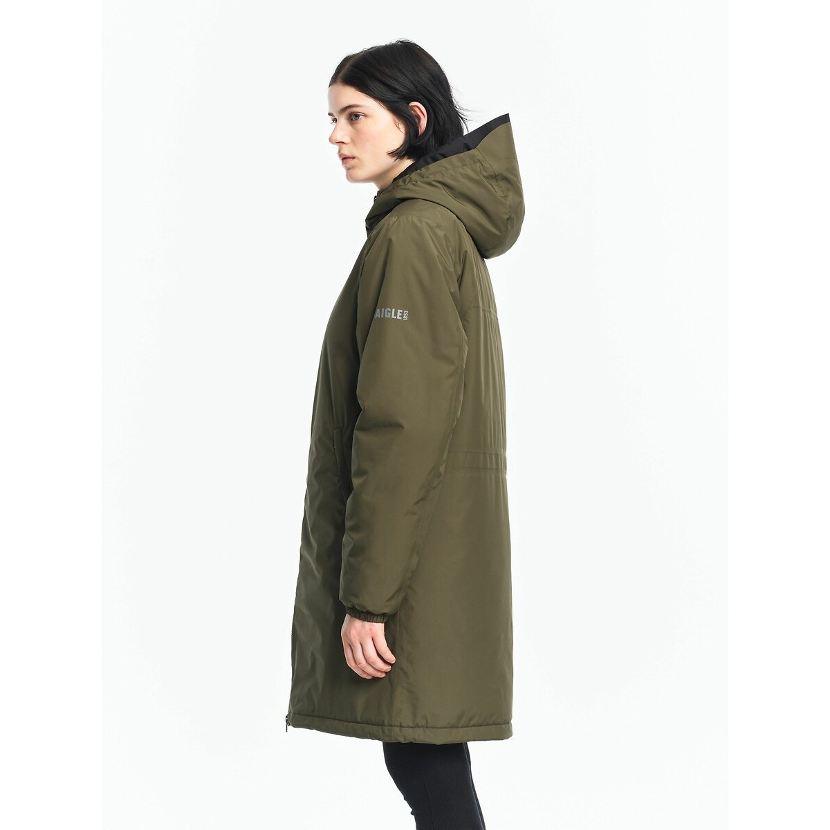 Parka larga impermeable unisex MTD caqui, AIGLE