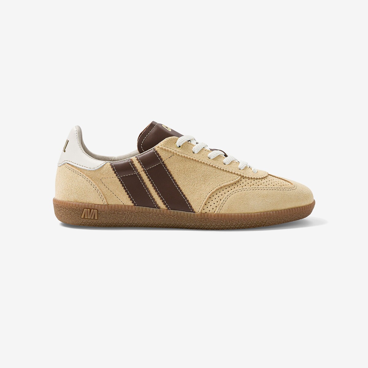 Baskets en cuir suédé Pulse beige, CAVAL